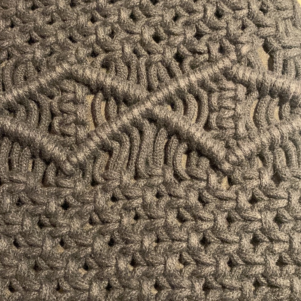 Danielle Nicole Black Macrame Purse With Fringe - image 4